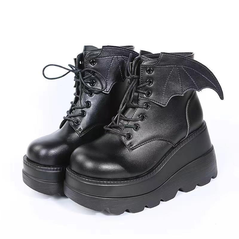 Street Fashion Plus Size - Bottines gothiques à plateforme pour femmes,