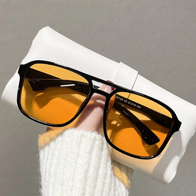 Street Fashion Glasses - Lunettes de soleil carrées à double