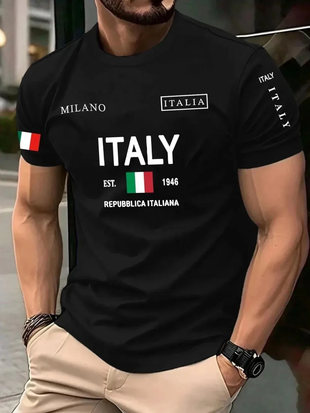 Street Fashion In Milan - T-shirt Homme Respirant à Séchage Rapide,