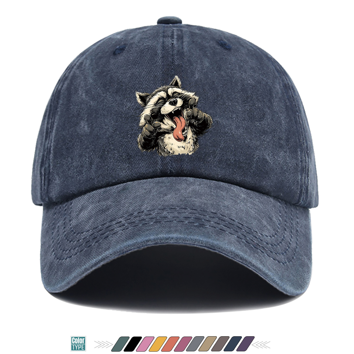 Quirky Street Fashion - Casquette de baseball à imprimé raton
