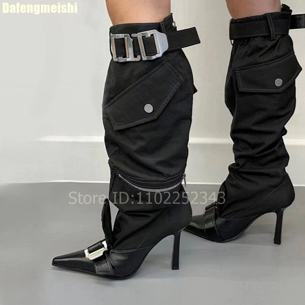 Street Fashion Rome 2026 - Bottes hautes pour femmes, boucle de