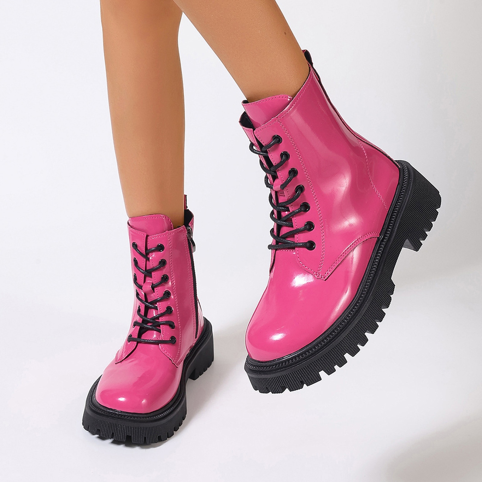 Street Fashion Plus Size - Bottines à plateforme grande taille pour