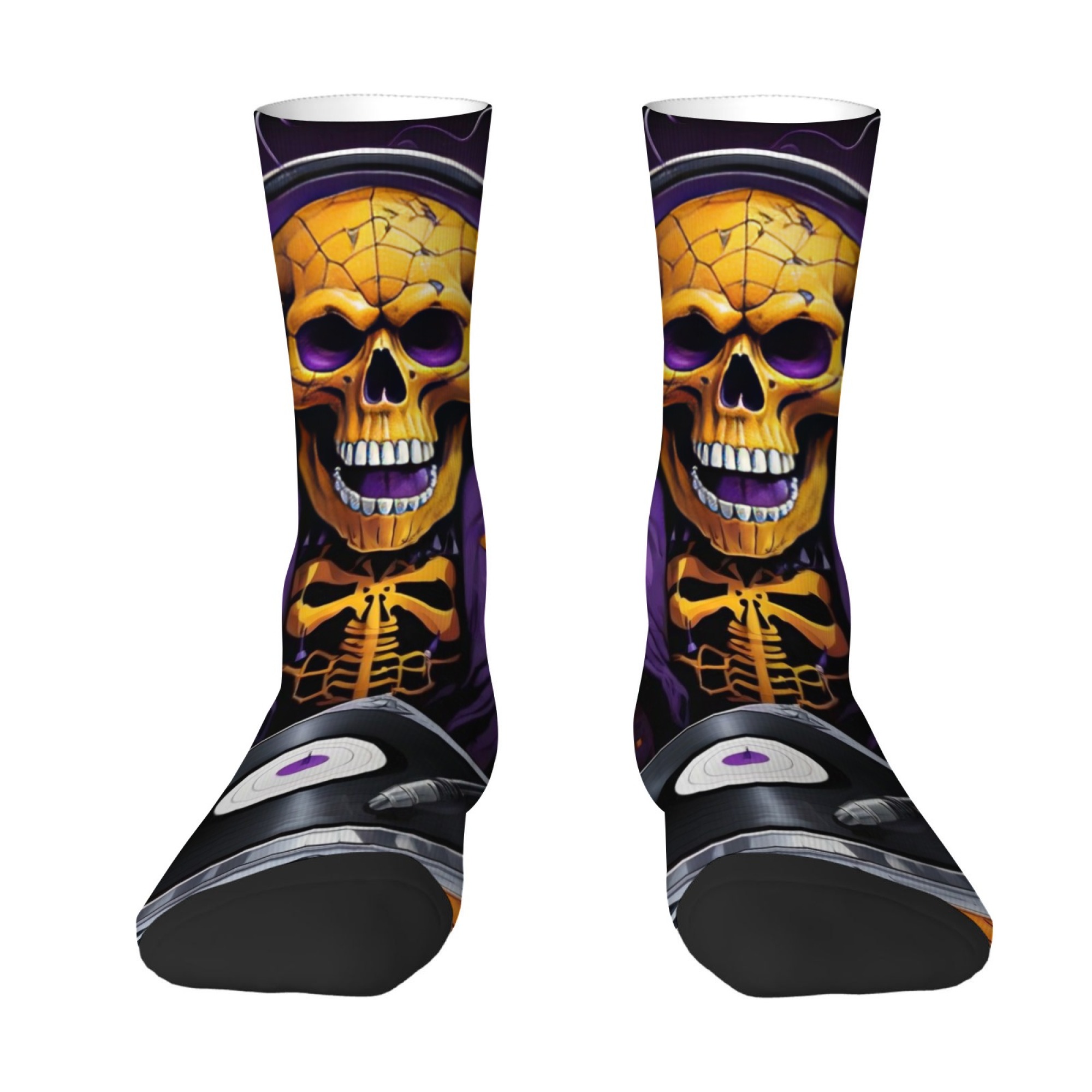 Quirky Street Fashion - Chaussettes pour hommes à imprimé crâne