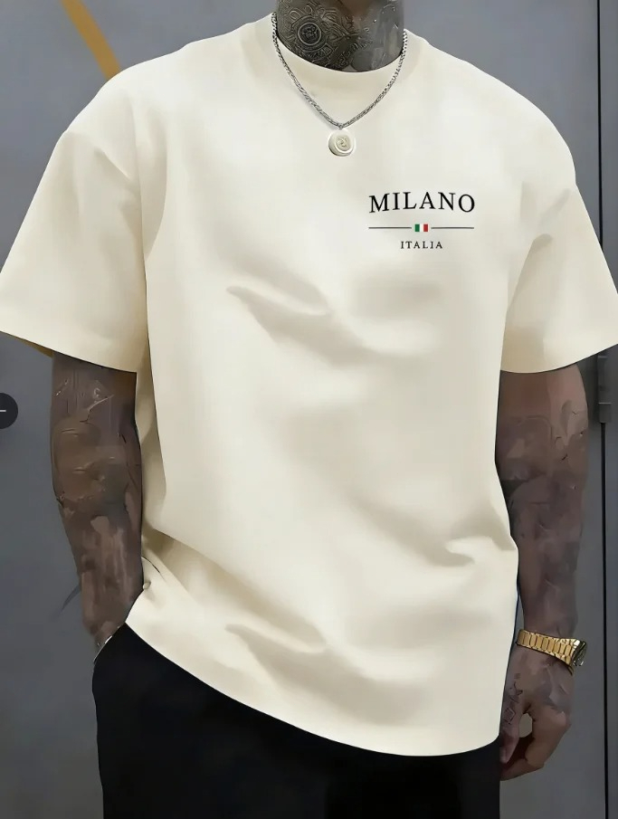 T-shirt imprimé Milan ITALIA p - Street Fashion In Milan avis et prix