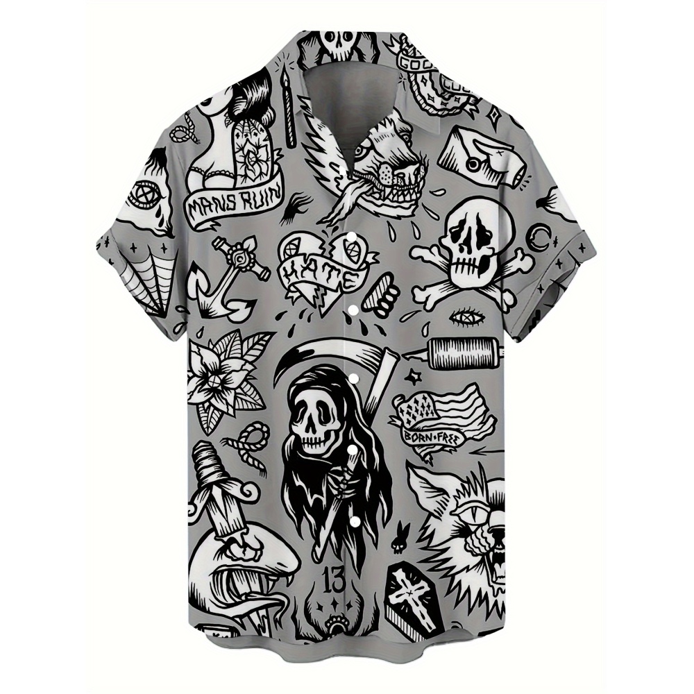 Chemise unisexe ample à bouton - Street Fashion Outfit For Men avis et prix