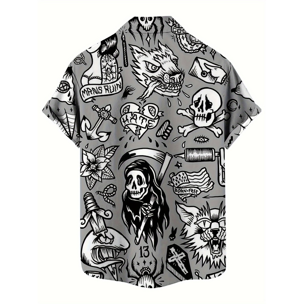 Chemise unisexe ample à bouton - Street Fashion Outfit For Men avis et prix