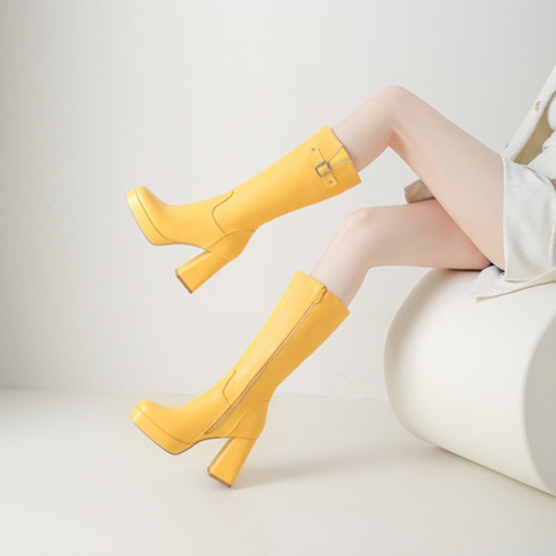 Bottes hautes à talons hauts p - Street Fashion Plus Size avis et prix