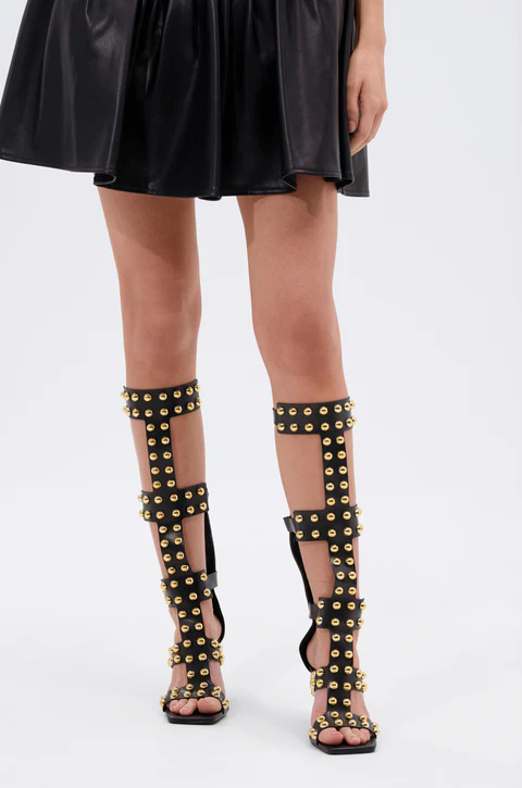 Sandales de gladiateur noires  - Street Fashion Dress avis et prix