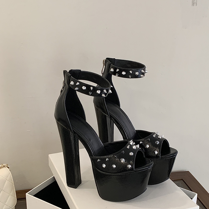 Sandales à plateforme avec riv - Street Fashion Dress avis et prix