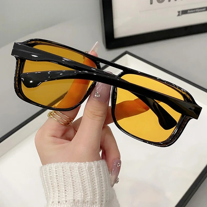 Lunettes de soleil carrées à d - Street Fashion Glasses avis et prix