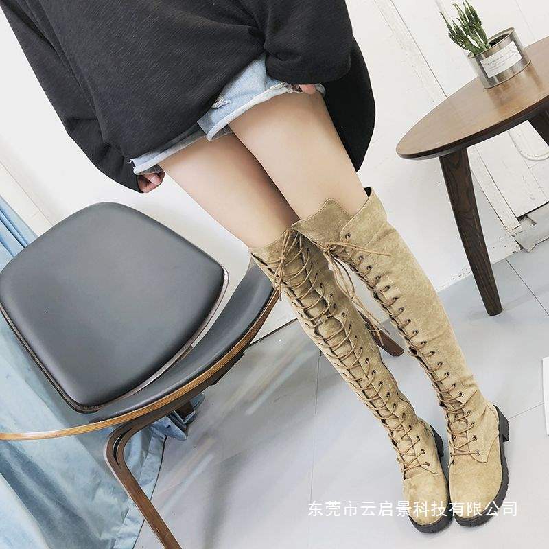 Bottes plates à lacets au-dess - Street Fashion Plus Size avis et prix