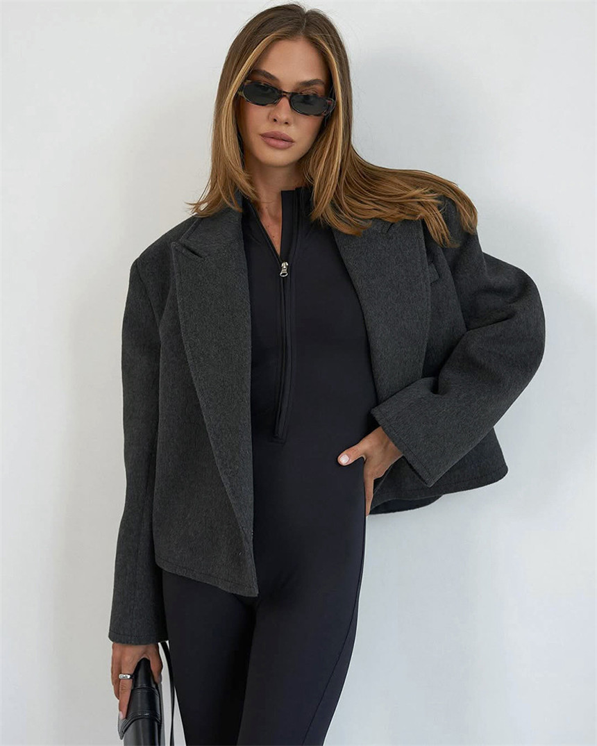 Blazer court en laine pour fem - Street Fashion High End avis et prix