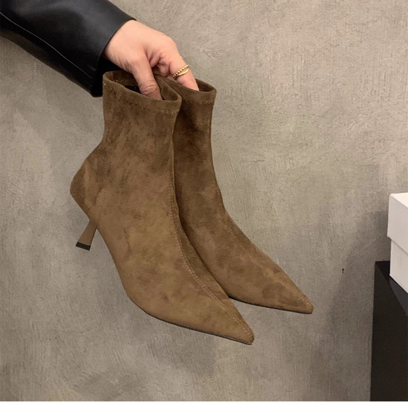 Bottines en daim extensible po - Street Fashion Dress avis et prix
