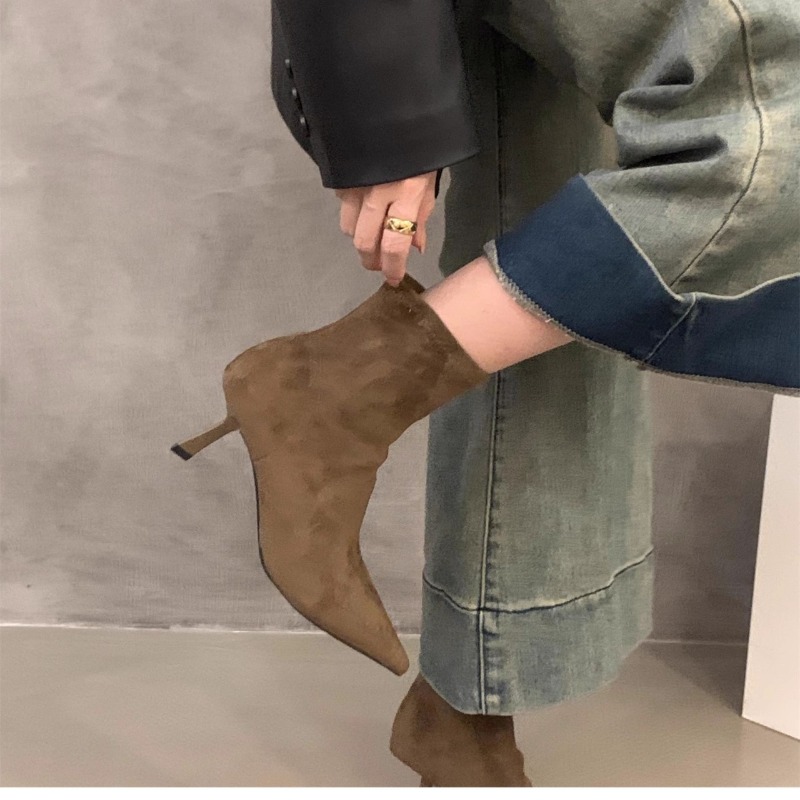 Bottines en daim extensible po - Street Fashion Dress avis et prix