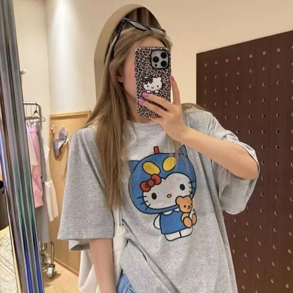 T-shirt imprimé Hello Kitty à  - Street Fashion Jersey avis et prix
