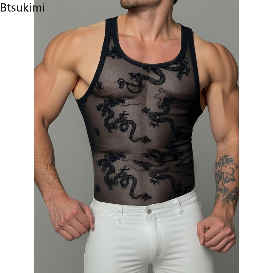 Débardeurs sexy en dentelle po - Street Fashion Outfit For Men avis et prix