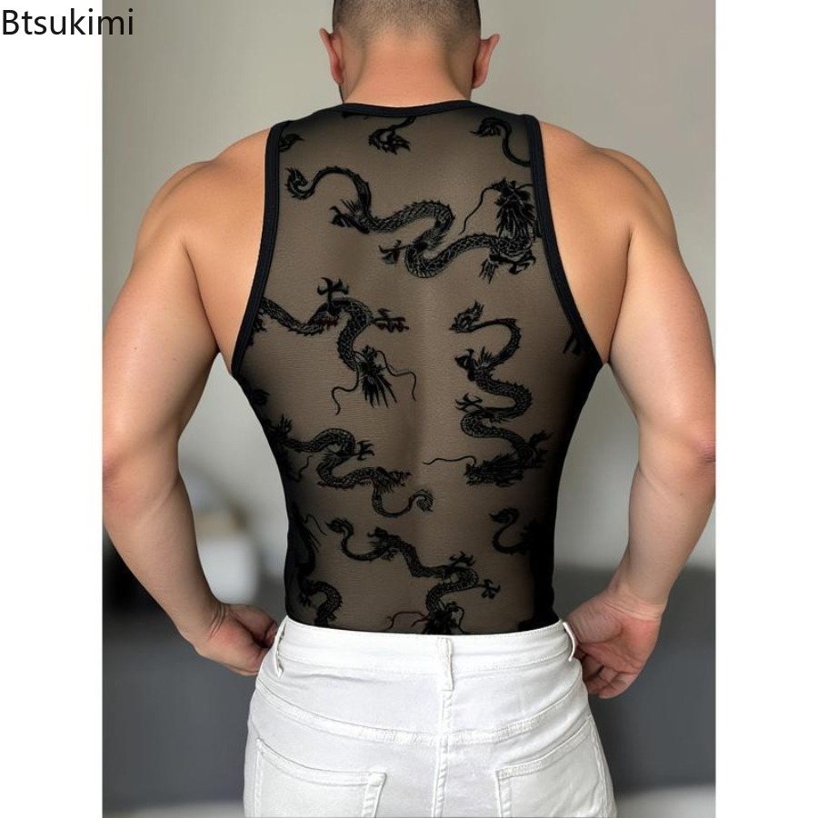 Débardeurs sexy en dentelle po - Street Fashion Outfit For Men avis et prix