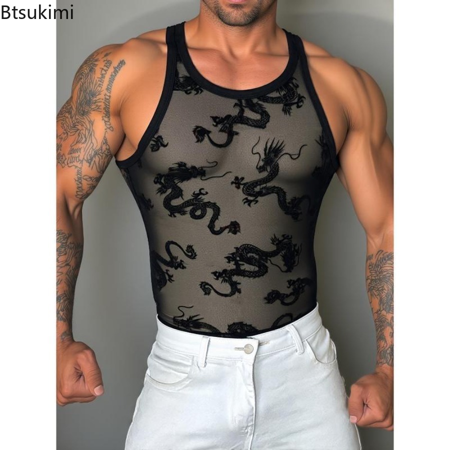 Débardeurs sexy en dentelle po - Street Fashion Outfit For Men avis et prix